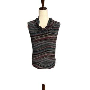 George stretch sleeveless striped blouse shirt women's size small 4/6
